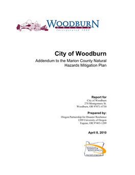 City of Woodburn Addendum to the Marion County Natural Hazards Mitigation Plan