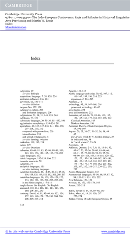 The Indo-European Controversy: Facts and Fallacies in Historical Linguistics Asya Pereltsvaig and Martin W