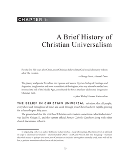 A Brief History of Christian Universalism