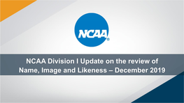 Division I Board of Directors Meeting