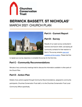 Berwick Bassett Church Plan March 2021