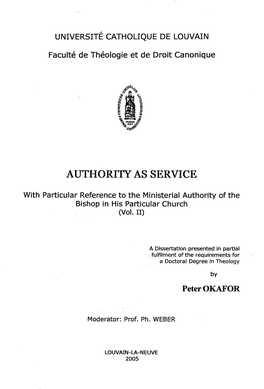 Authority As Service