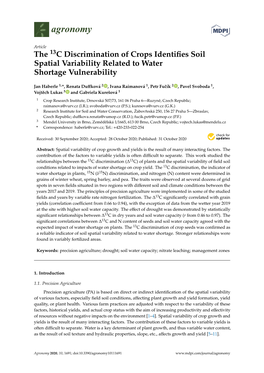 The 13C Discrimination of Crops Identifies Soil Spatial Variability