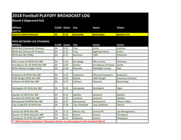 2018 Football PLAYOFF BROADCAST LOG Round 3 (Approved List)