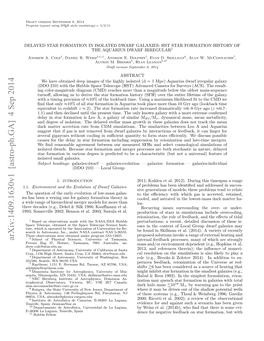 Delayed Star Formation in Isolated Dwarf Galaxies: HST Star