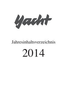 Jahresinhaltsverzeichnis 2014