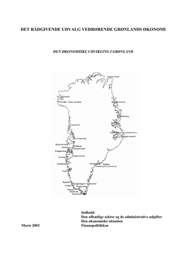 Det Rådgivende Udvalg Vedrørende Grønlands Økonomi