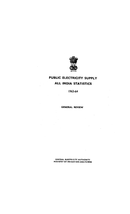 Public Electricity Supply All India Statistics