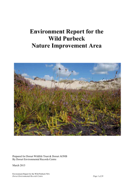 Environment Report for the Wild Purbeck Nature Improvement Area
