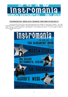 Instrumental Newsletter