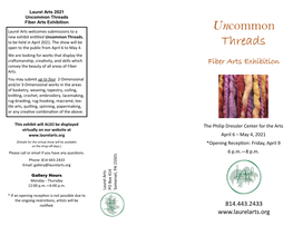 Uncommon Threads Fiber Arts Exhibition