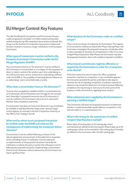 EU Merger Control: Key Features