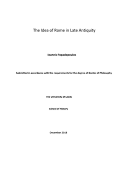 The Idea of Rome in Late Antiquity