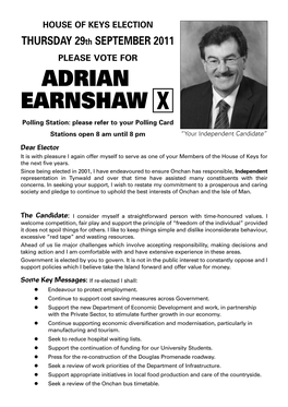 Earnshaw Manifesto