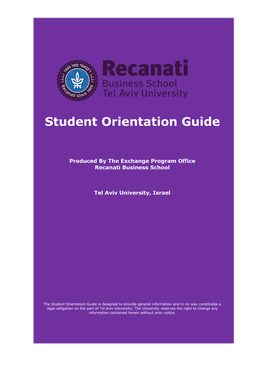 Student Orientation Guide