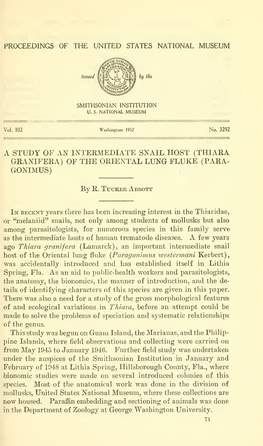 Proceedings of the United States National Museum