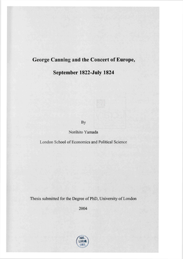 George Canning and the Concert of Europe
