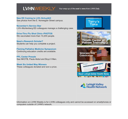 LVHN Weekly: New ED and More