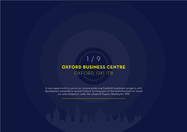 Oxford Business Centre Oxford, Ox1 1Tb