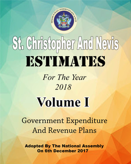 St. Kitts and Nevis Estimates, 2018