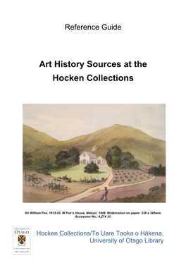 Art History Sources at the Hocken Collections