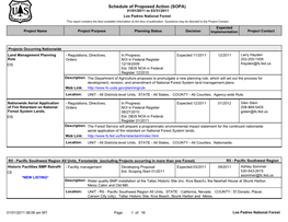 SOPA) 01/01/2011 to 03/31/2011 Los Padres National Forest This Report Contains the Best Available Information at the Time of Publication