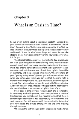 What Is an Oasis in Time?