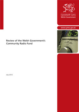 Review of the Welsh Government's Community Radio Fund