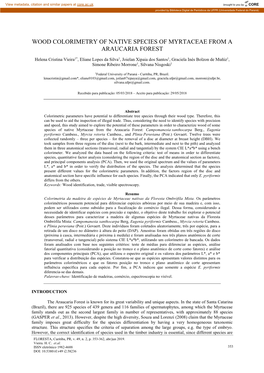 Wood Colorimetry of Native Species of Myrtaceae from a Araucaria Forest