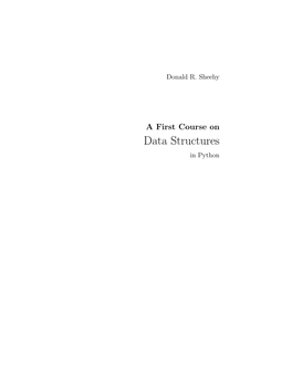 Data Structures in Python 2 Contents