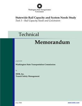 Rail Capacity Needs and Constraints