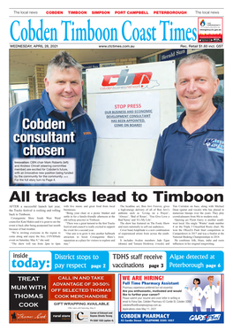 All Tracks Lead to Timboon Cobden Consultant Chosen