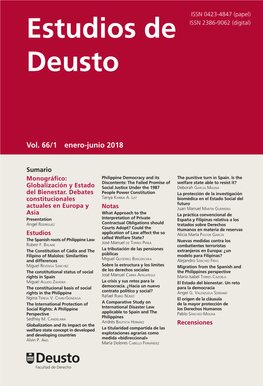 Estudios De Deusto Vol. 66/1 Enero-Junio 2018