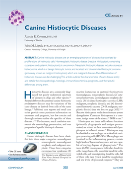Canine Histiocytic Diseases