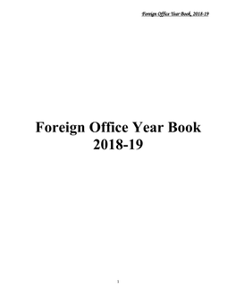 Foreign Office Year Book 2018-19