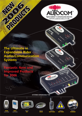The Ultimate in Expandable Rider Audio/Communication Systems