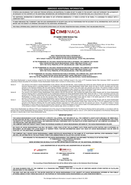 Abridged Additional Information Pt Bank Cimb