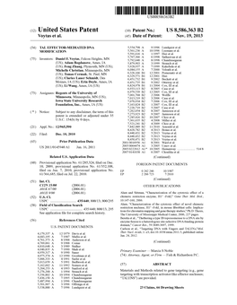 United States Patent (10) Patent No.: US 8,586,363 B2 Voytas Et Al