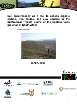 Soil Spectroscopy As a Tool to Assess Organic Carbon, Iron Oxides, and Clay Content in the Subtropical Thicket Biome of the Eastern Cape Province of South Africa