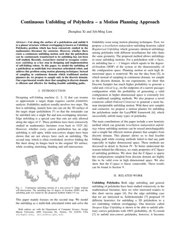 Continuous Unfolding of Polyhedra – a Motion Planning Approach