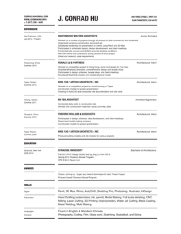 J Conrad Hu Resume 2015