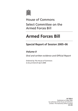 Armed Forces Bill