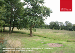 Meadow Fronting Jenny Green Lane, Adjoining Cirrus, Trinity Road, Bentworth, Alton, Hampshire, GU34 5NT