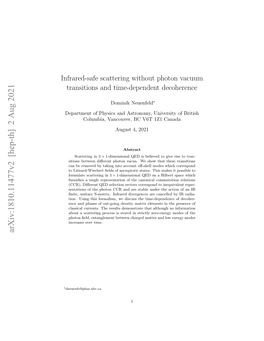 Infrared-Safe Scattering Without Photon Vacuum Transitions and Time