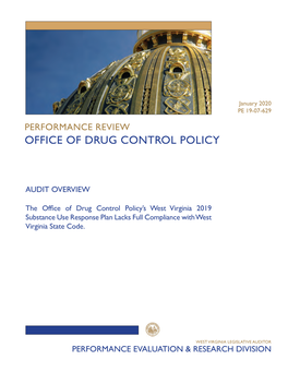 Performance Review Office of Drug Control Policy