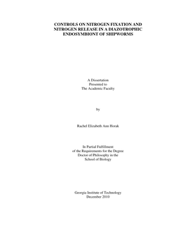 Controls on Nitrogen Fixation and Nitrogen Release in a Diazotrophic Endosymbiont of Shipworms