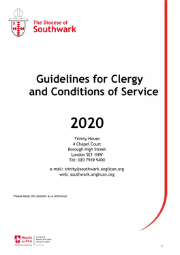 Guidelines for Clergy and Conditions of Service