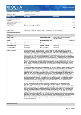 International Rescue Commitee Allocation Type