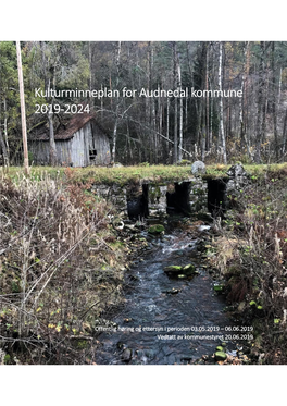 Kulturminneplan for Audnedal Kommune 2019-2024
