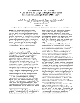 Paradigms for On-Line Learning : a Case Study in the Design And